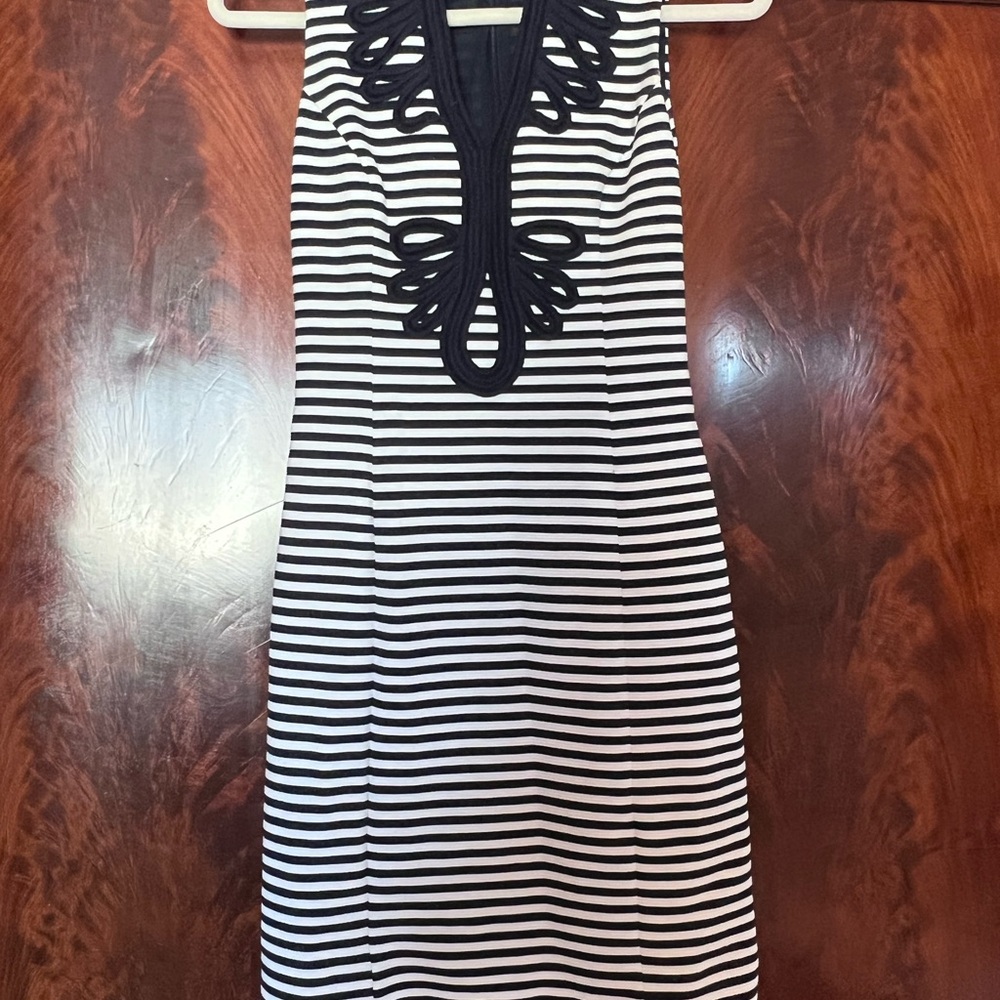 Lilly Pulitzer Janice Shift Dress in Navy and White Stripe XS